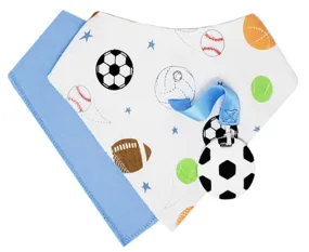 Silli Sports Bandana Bib Set with Soccer Teether & Strap