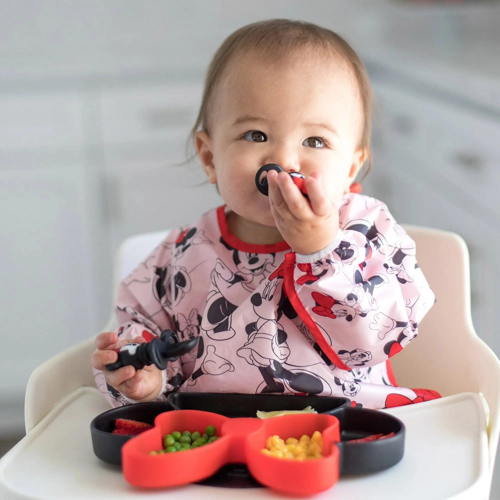 Sleeved Bib: Minnie Mouse