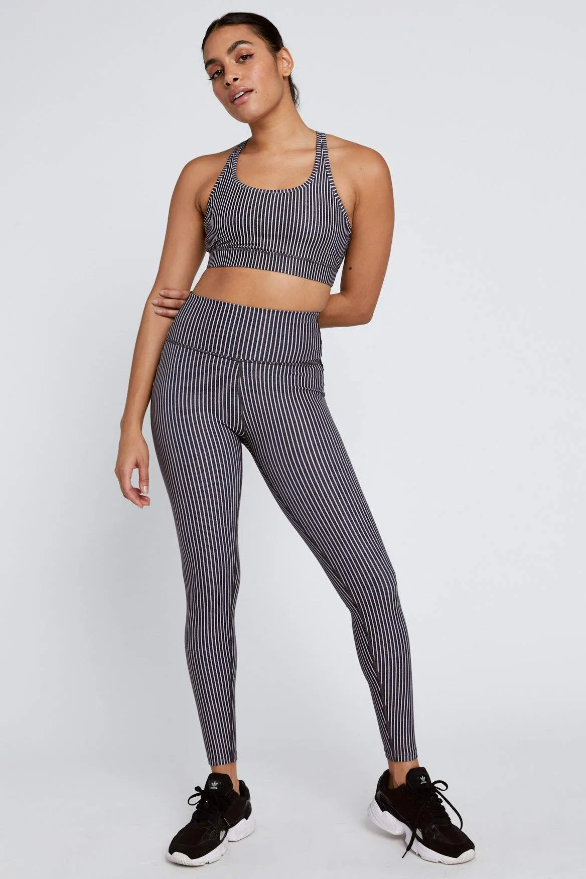 Strappy Bra Black And White Stripe