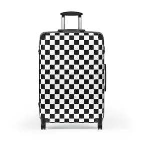Suitcase Checkered Cabin Suitcase with Wheels Combination Lock Adjustable telescopic handle 360 Swivel Durable Hard Shell Case