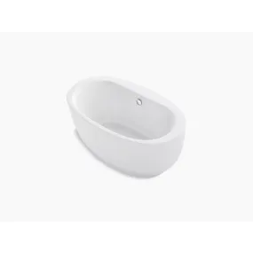 Sunstruck 60.69" x 34.69" x 24.5" Freestanding Bathtub in White