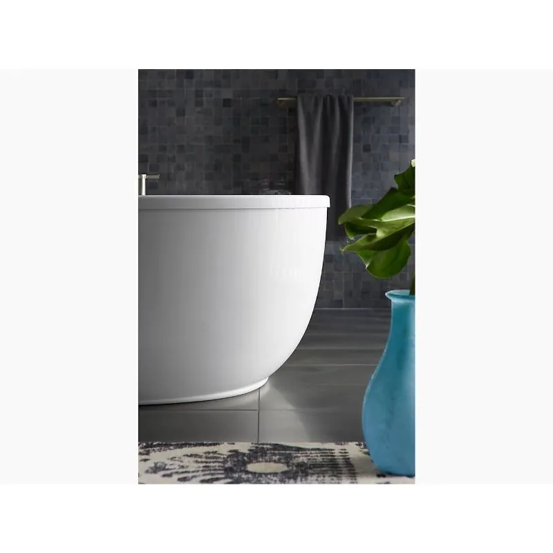 Sunstruck 65.5" x 35.5" x 24.5" Freestanding Bathtub in White