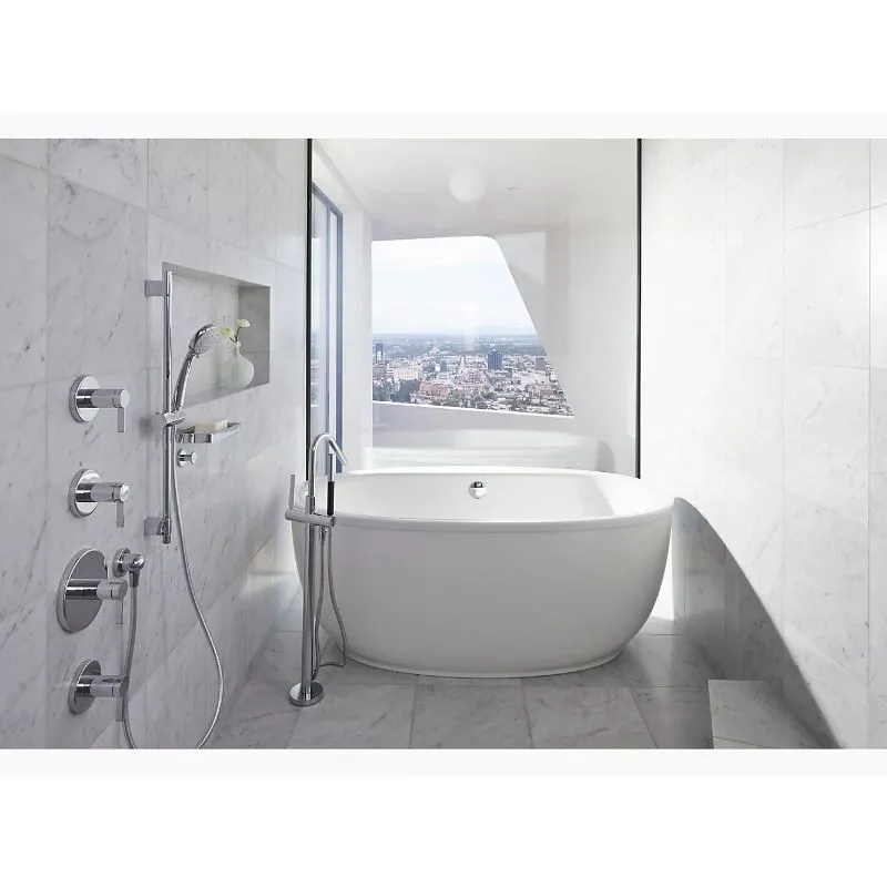 Sunstruck 65.5" x 35.5" x 24.5" Freestanding Bathtub in White