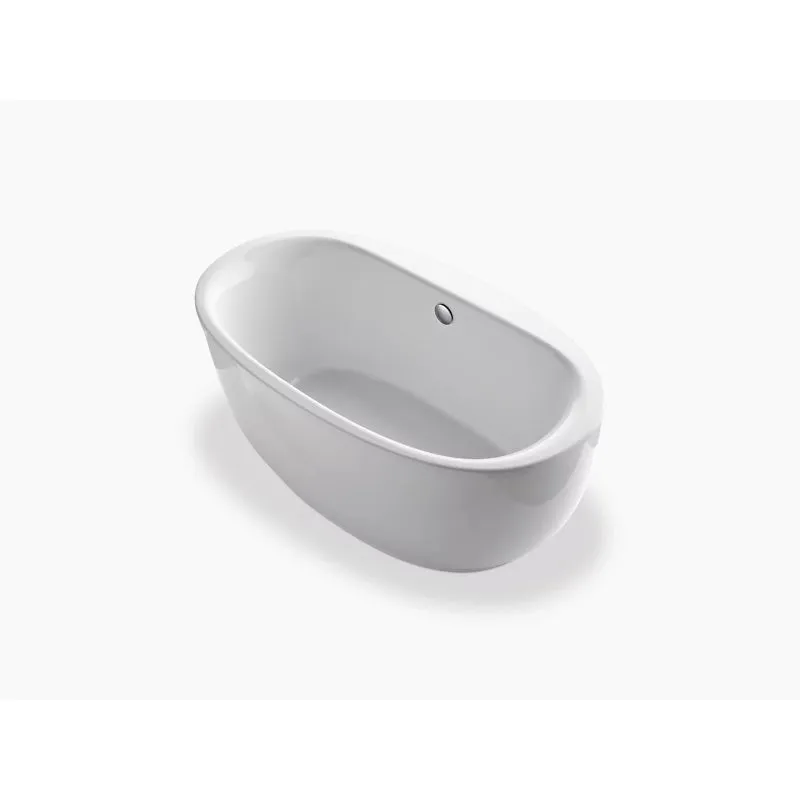 Sunstruck 65.5" x 35.5" x 24.5" Freestanding Bathtub in White