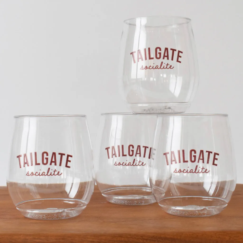 Tailgate Socialite Wine Cups - Maroon