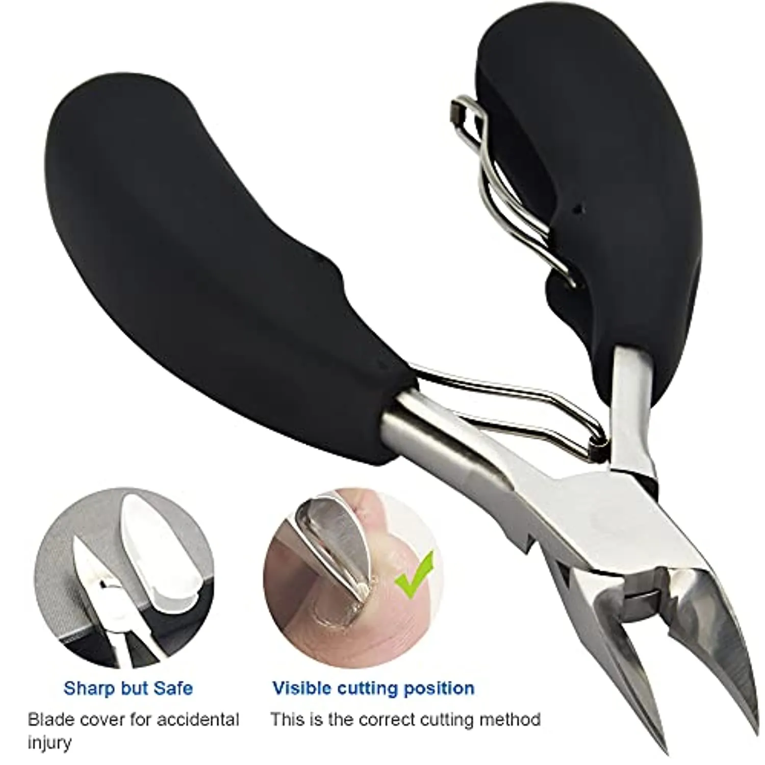 Toe Nail Clippers Tool for Thick Nails and Ingrown Toenails (Heavy Duty Toenail Clippers), One of the Large Nail Nipper,Especially Suitable for Seniors
