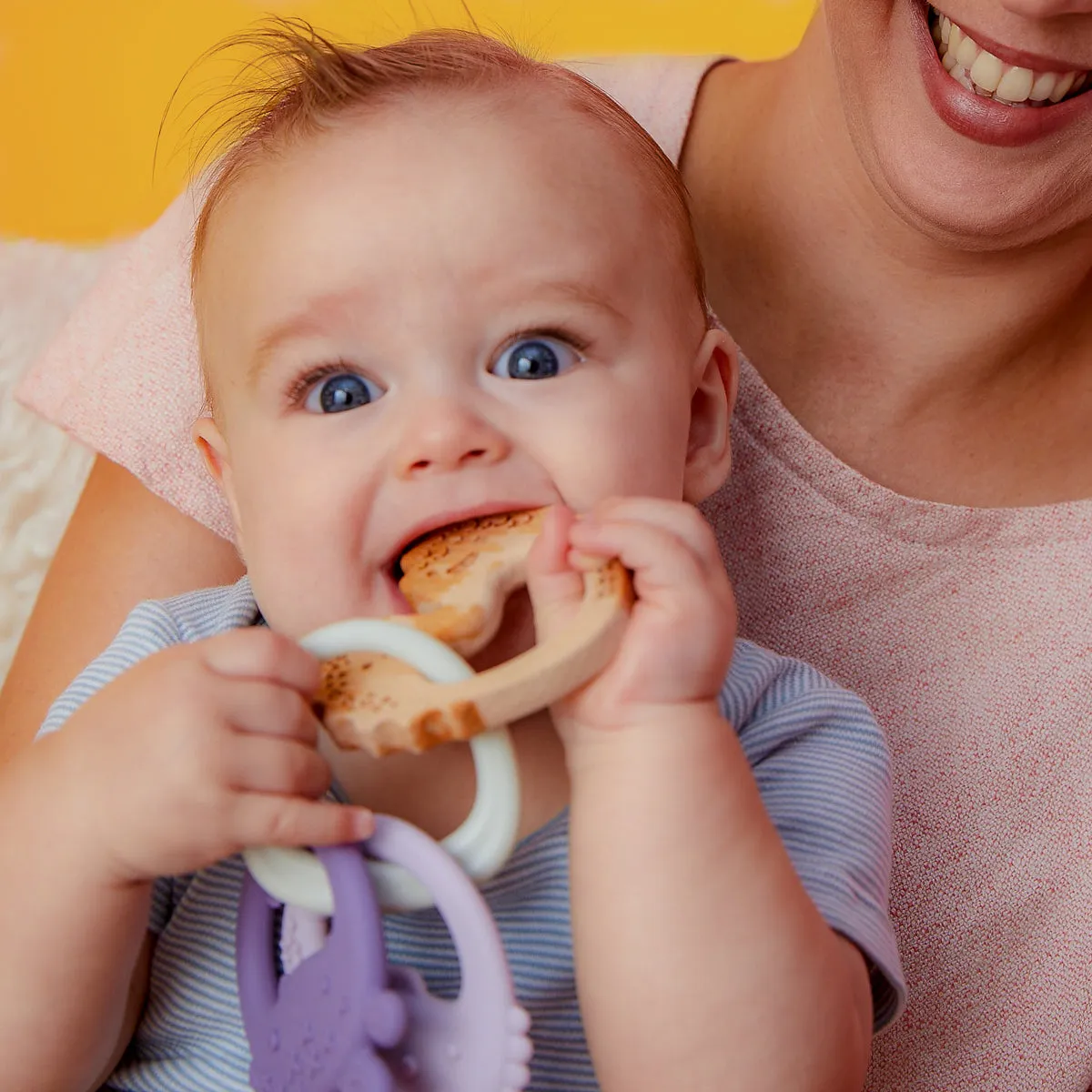 trio teether - lullaby blue