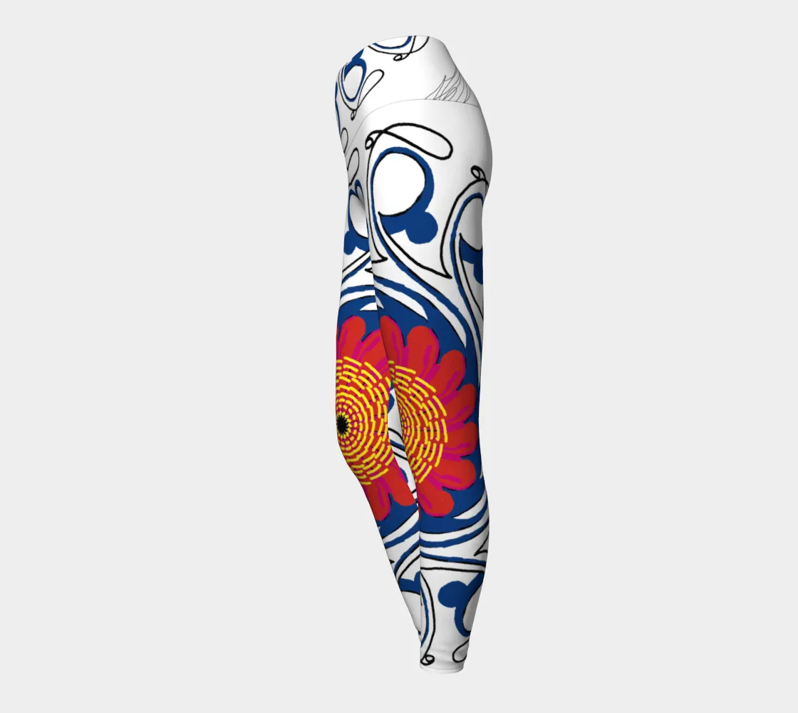 Tripping flower yoga pants