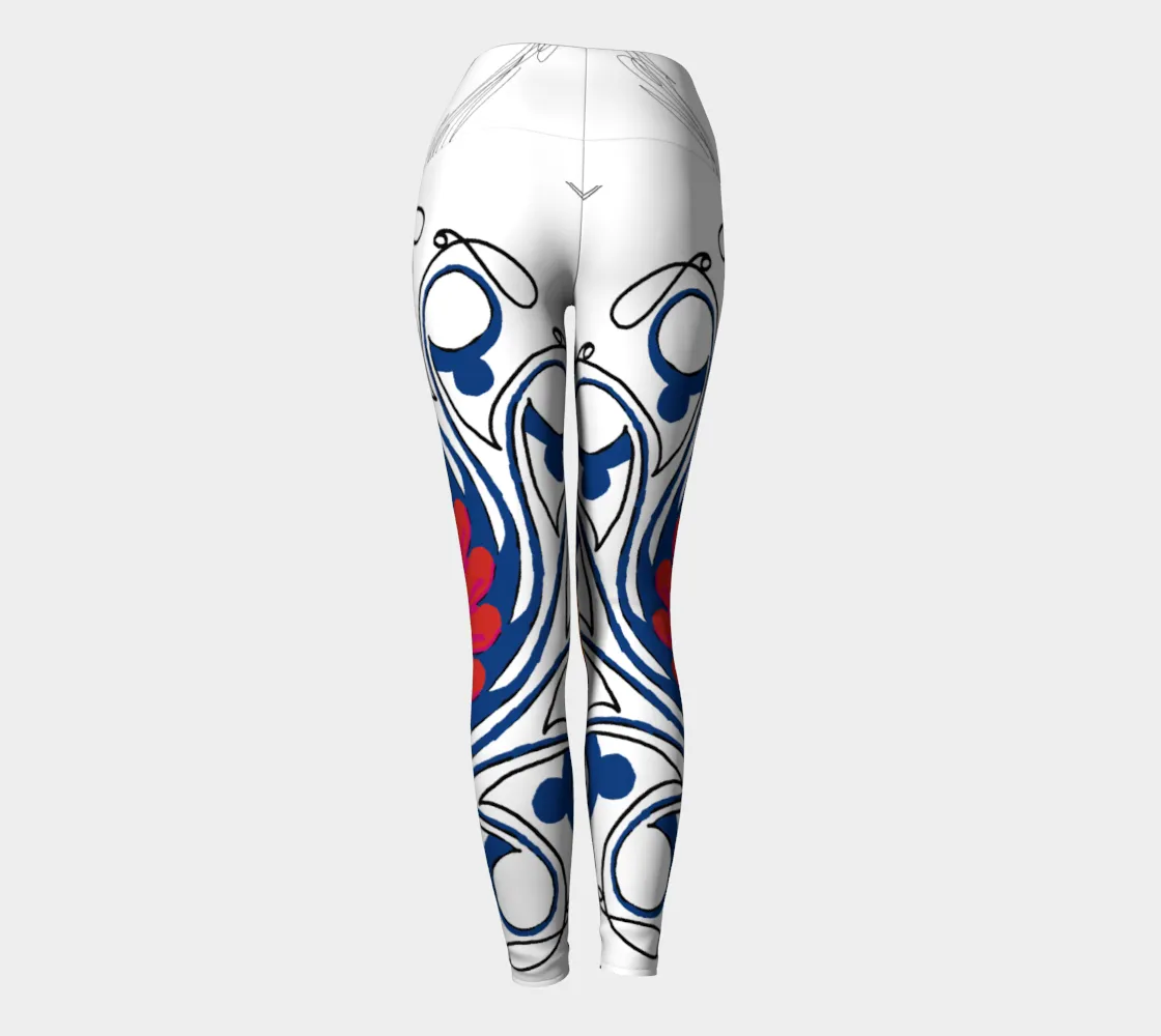 Tripping flower yoga pants
