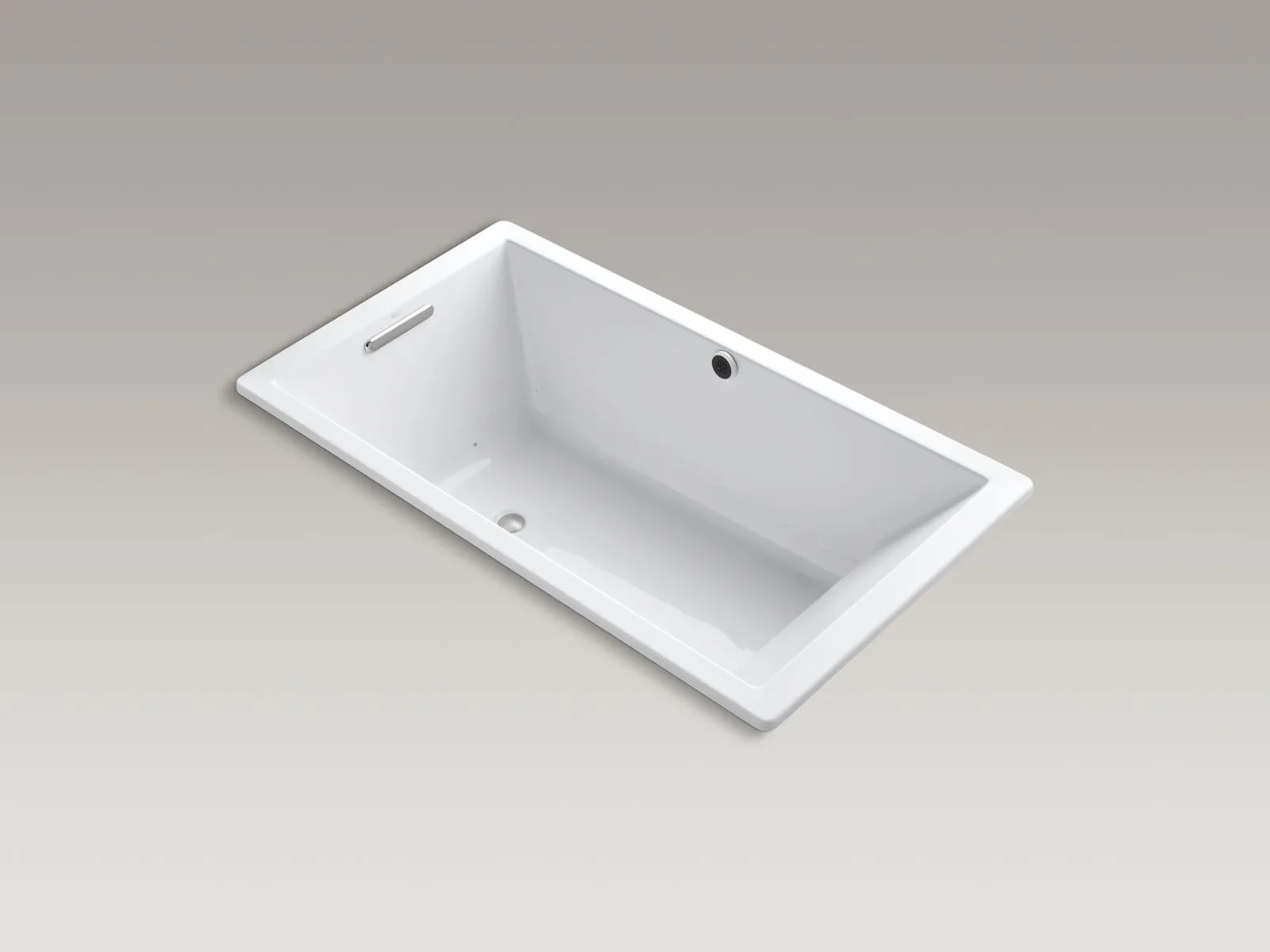 Underscore Rectangle 68.25" Acrylic Drop-In Bathtub in White