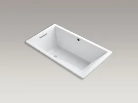 Underscore Rectangle 68.25" Acrylic Drop-In Bathtub in White