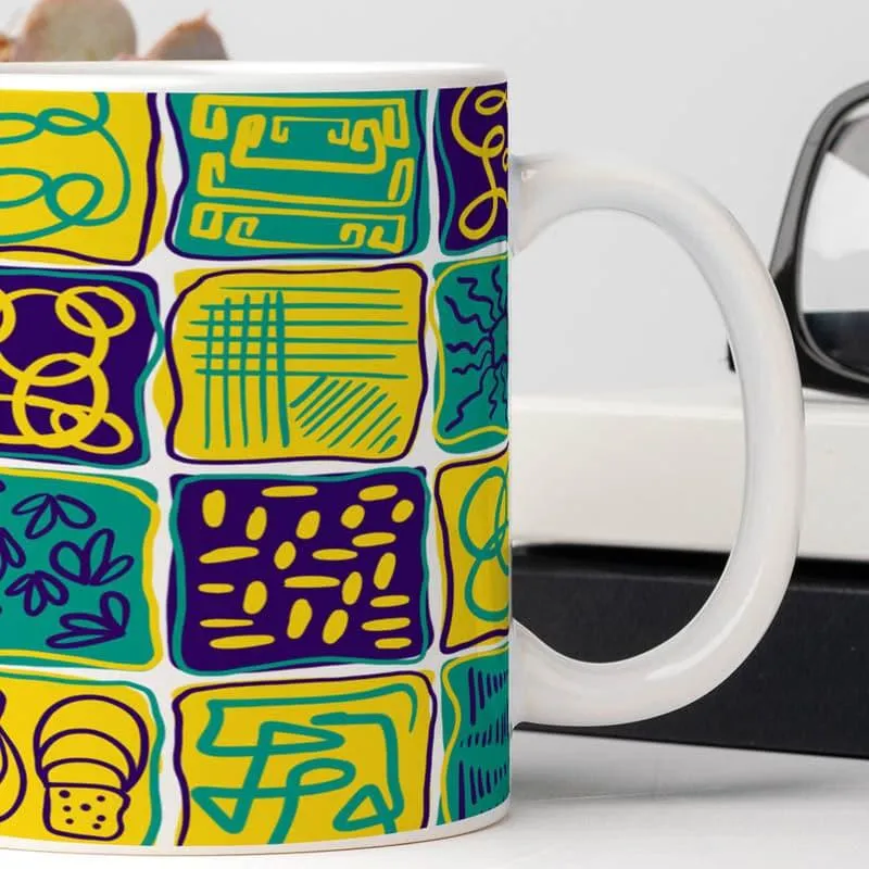 Vido Abstract Doodle Mug - 350 ML