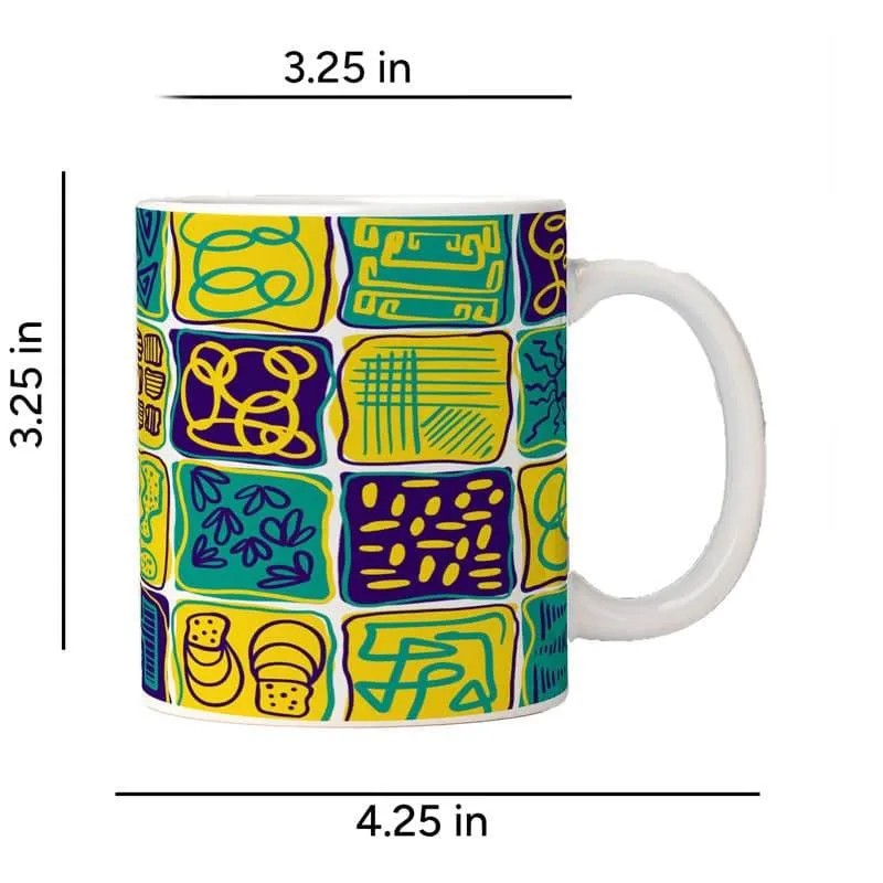 Vido Abstract Doodle Mug - 350 ML