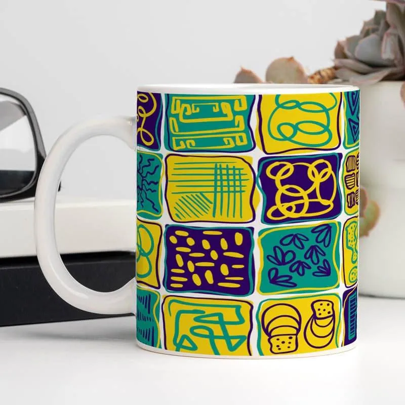 Vido Abstract Doodle Mug - 350 ML