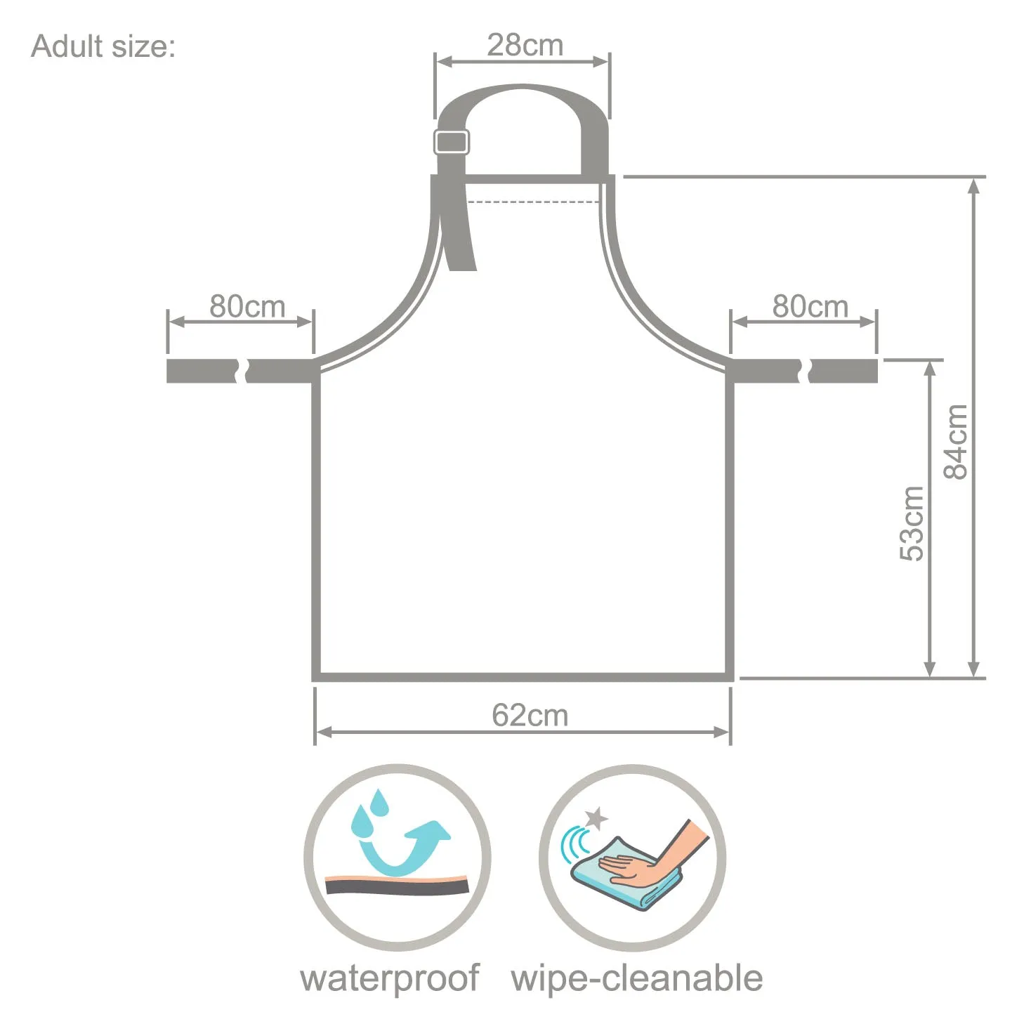 Wipeezee Apron - Adult size - Pink Yummy Treats