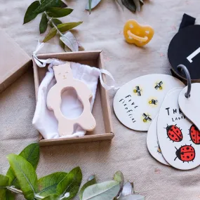 Wooden Story Soother - Smiley Bear