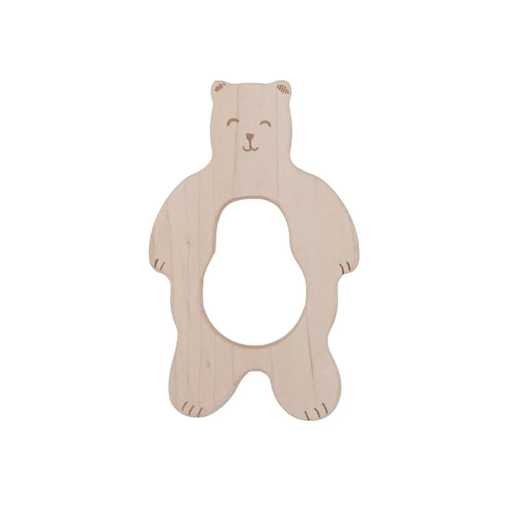 Wooden Story Soother - Smiley Bear