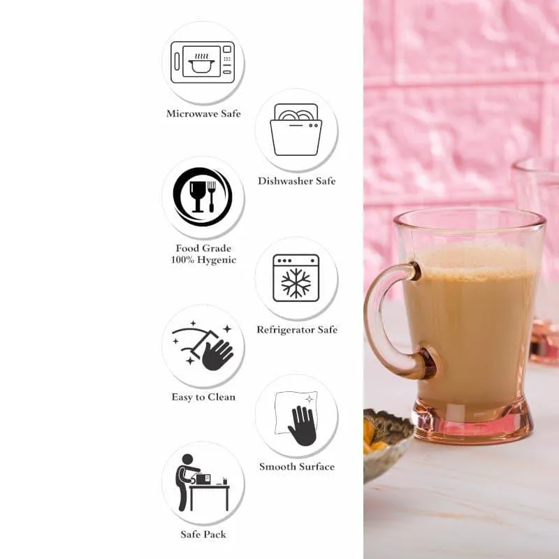 Zeniyo Tinted Mugs (180 ML) - Set Of Six