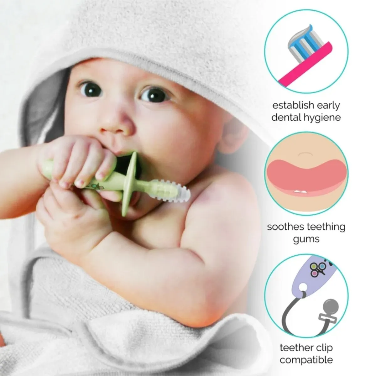 ZoLi CHUBBY GUMMY Gum Massager(Pack of 2) - Mist Blue/Ash