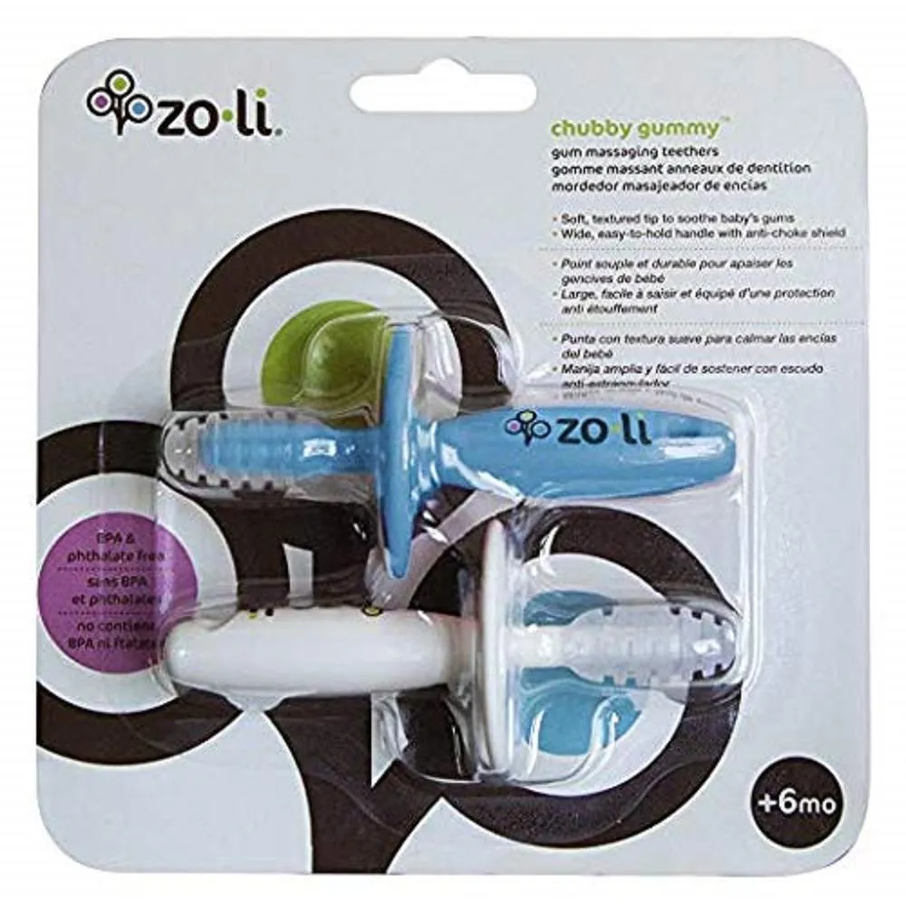 ZoLi CHUBBY GUMMY Gum Massager(Pack of 2) - Mist Blue/Ash